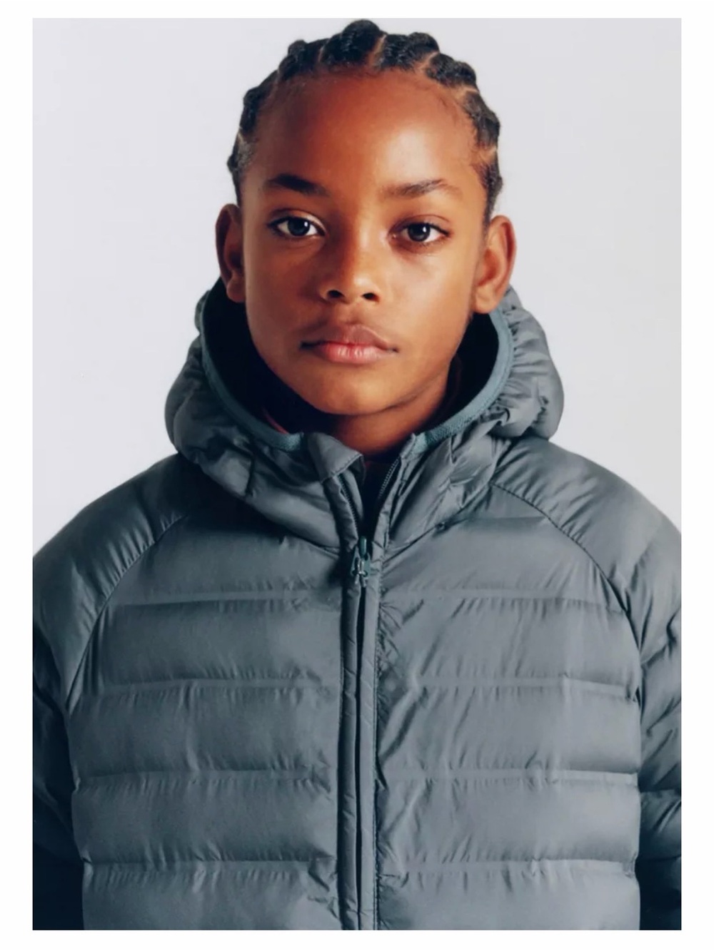 NWOT Zara Kids Ultralight Water Repellant Jacket - grey green